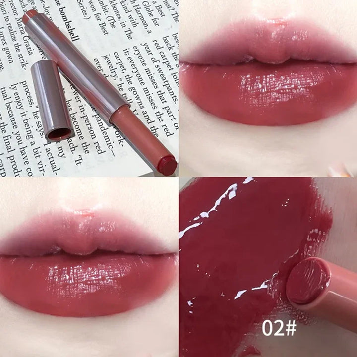 Strawberry Jelly Lipsticks Moisturizing Water Gloss Lip Stick Tint Mirror Clear Lip Gloss Non-Sticky Lips Makeup Korean Cosmetic