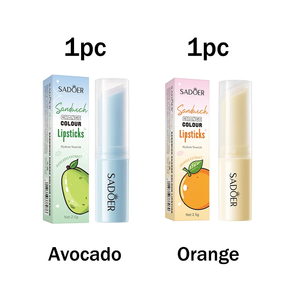 Honey Peach Sandwich Warm Changing Water Lipstick Moisturizing Warm Changing Lipstick 2.5g