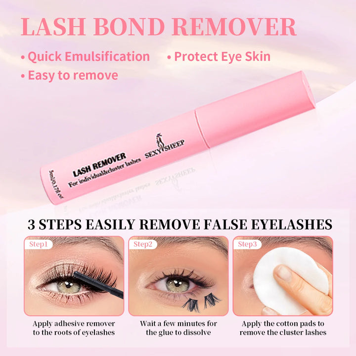 Lash Bond and Seal 10ml Individual Lashes Glue and Seal Super Strong Hold Lash Extension and Lash Glue Remover 5ml Kit