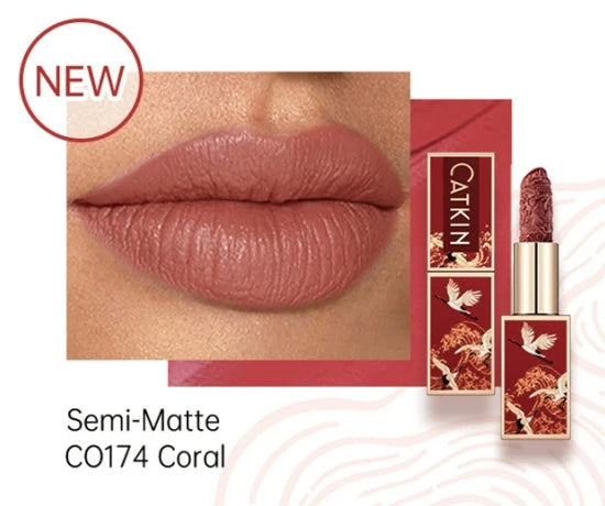 CATKIN Makeup Velvet Matte Lipstick, Hydrating Satin Long Lasting lipstick with Smooth and Creamy Texture