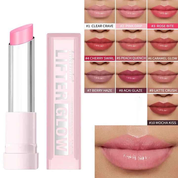 Lifter Glaze Oil Lip Balm with Hyaluronic Acid and Hydrating Oil Blend Lip Balm with 24HRs of Smooth Moisturizing Pink