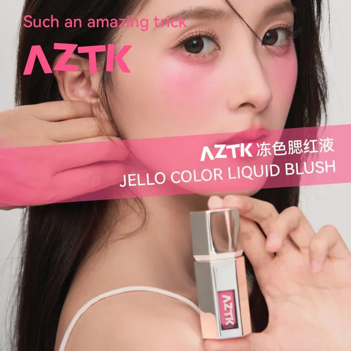AZTK Jelly Color Liquid Blusher Rendering Moisturizing Color Expands and Contracts Long Lasting Liquid Cheek Face Makeup