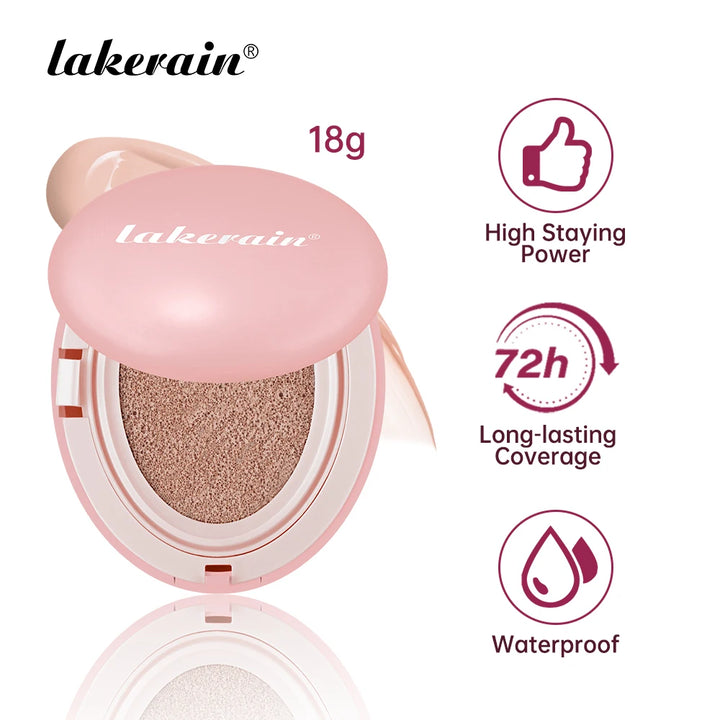 Semi-matte CC Cream Cushion Natural Concealer Whitening Long-lasting Creamy Texture Foundation Face Base Makeup Cosmetics