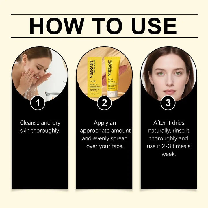Red Clay Deep Cleansing Mud Mask 50g Deep Pore Cleansing Brightening Reducing Breakouts Oil-control For All Skin Types Skin Care