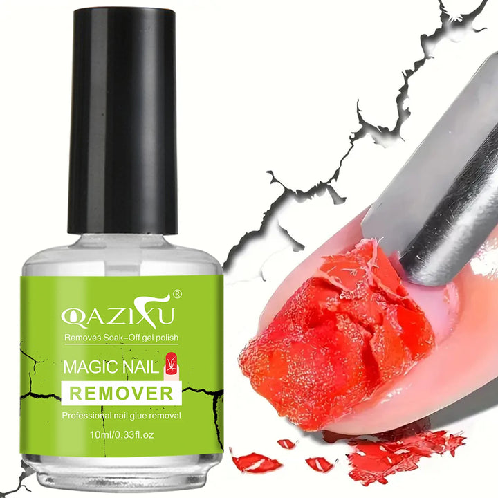 QAZIXU Nail Gel Polish Remover Clean UV Soak Off Quick & Easy Polish Removing Nail Art Tools Suitable for Nails and Fake Nail