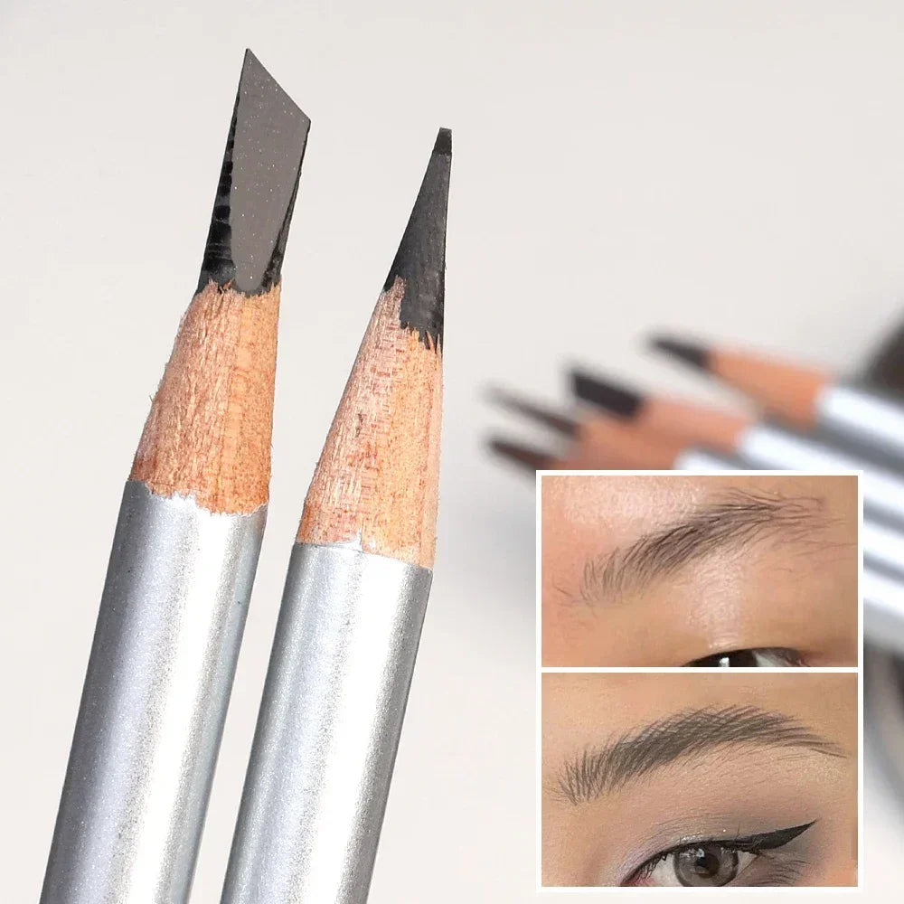 Microblading Eyebrow Pen Makeup Waterproof Lasting Matte Black Brown Non-Smudged Eye Brow Pencil Tint Korean Make Up Cosmetics