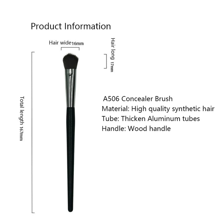 1pc 101 Contoured Foundation Makeup brushes Angled Liquid Base Concealer Make up brushes Red wood handle cosmetic tools 506