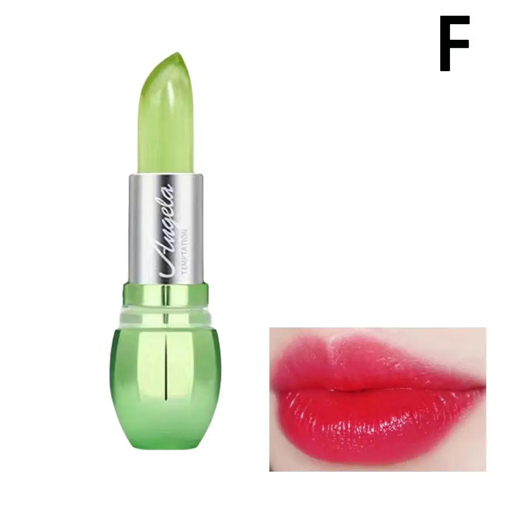 Crystal Jelly Lipstick,Magic Color Changing Lipstick, Moisturizing Temperature Color Changing Lip Gloss,Nourishing Lip Balm