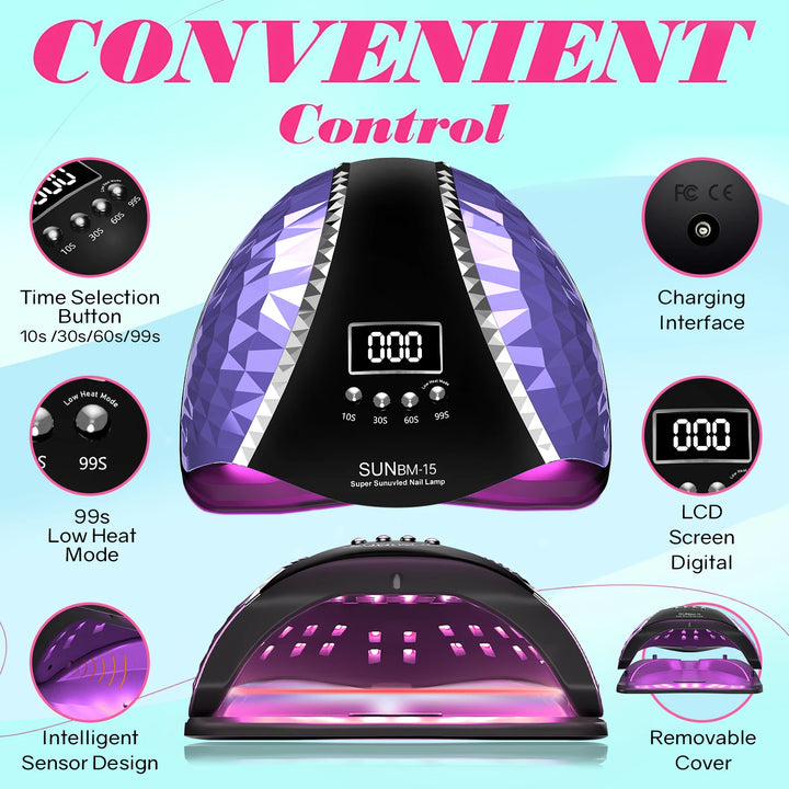 DianaBeauty UV LED Nail Lamp 66LEDs Nail Dryer with Auto Motion Sensor Professional UV Light Cabin for Nail Polish Manicure Lamp