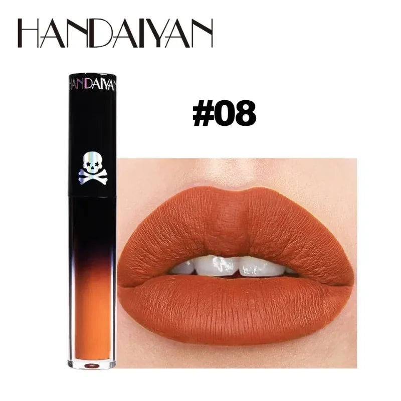 4pcs Matte Lipstick Set Waterproof Sexy Green Purple Black Lip Gloss Shiny Lip Tint Halloween Lip Makeup Tool Korean Cosmetics