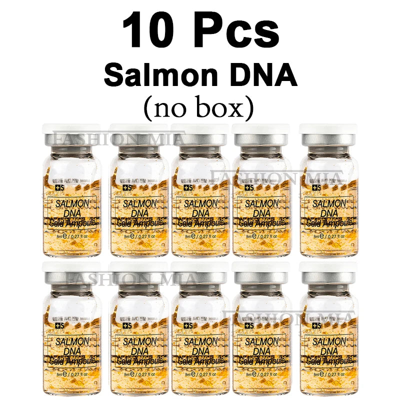 Korea 8ml Salmon DNA Gold Ampoule Skin Booster Serum Starter Kit Face BB Cream Moisturizing Rejuvenation Skin Care