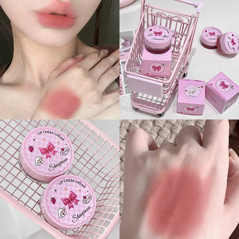 Matte Lip Mud Pot Velvet Mist Lip Glaze Waterproof Low Saturation Lip Tint Milk Orange Pink Lipstick Korean Dupe Makeup Girls