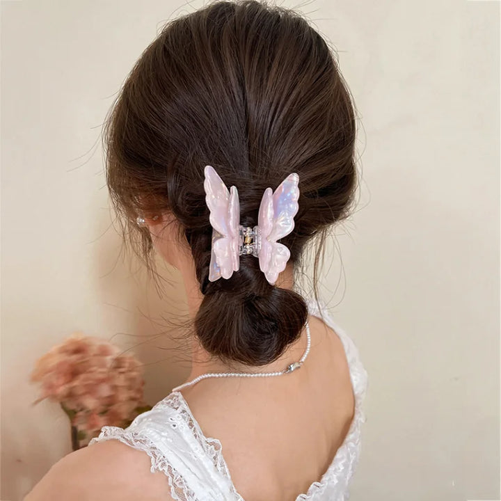 New Fairy Acetate Butterfly Claw Clip Female Elegant Colorful Bow Crab Shark Hair Clips Hairpins For Women Girl Hair Accessories