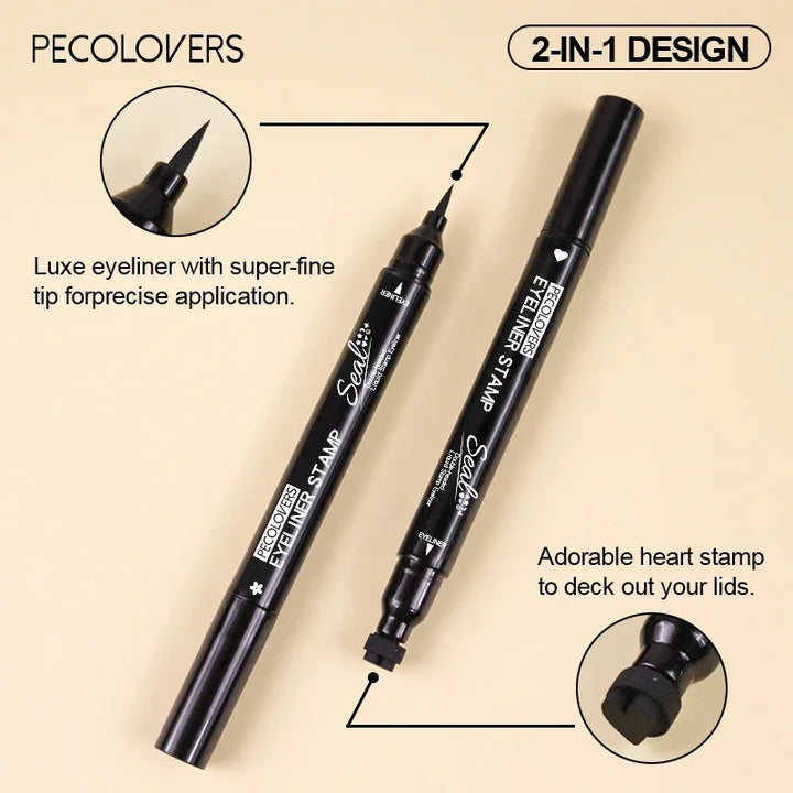 1PC Double-head Design, Waterproof, Beginner-friendly, Eyeliner Pen, Suitable for Christmas, Halloween, Valentine's Day Makeup