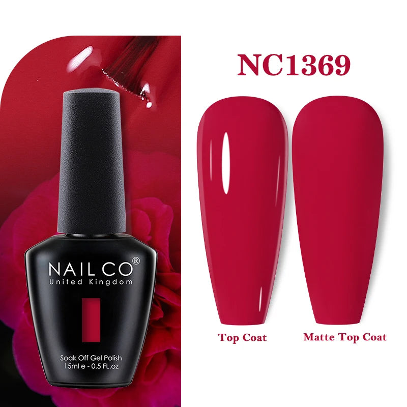 NAILCO 131Colors Vernis Semi Permanent UV Varnish Gel Nail Polish Nails Art Gel Manicure TOP BASE Varnish Hybrid