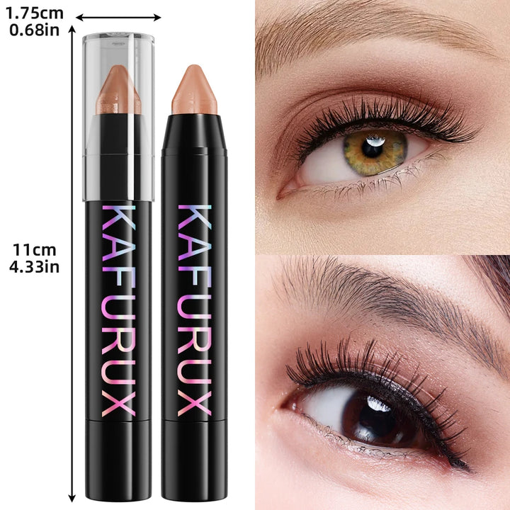 Natural Color Eyeshadow Stick-Highlighter Pen with Pearly Glitter&Matte Finish 1pc Pick Brow Shimmer Eye Shadow Pen Eye Makeup