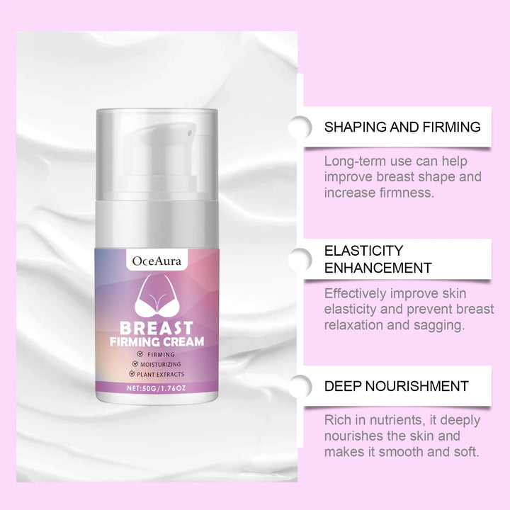 Breast Firming Care Cream, Moisturizing Massage & Nourishing Lifting Cream for Plump, Tight and Smooth Breast Skin