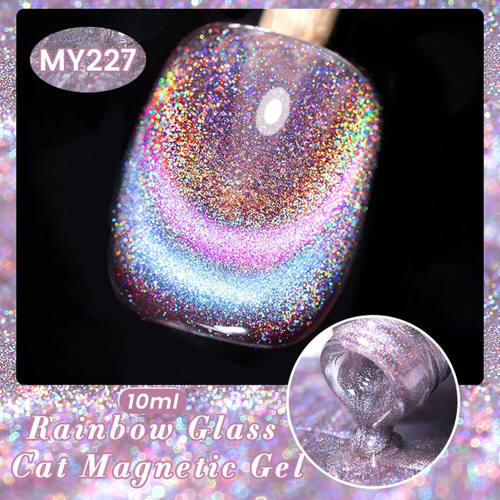BORN PRETTY Sparkling Glass Bead Cat Magnetic Gel Nail Polish Flash White Spar Red Color Semi Permanent Soak Off UV Gel Varnish