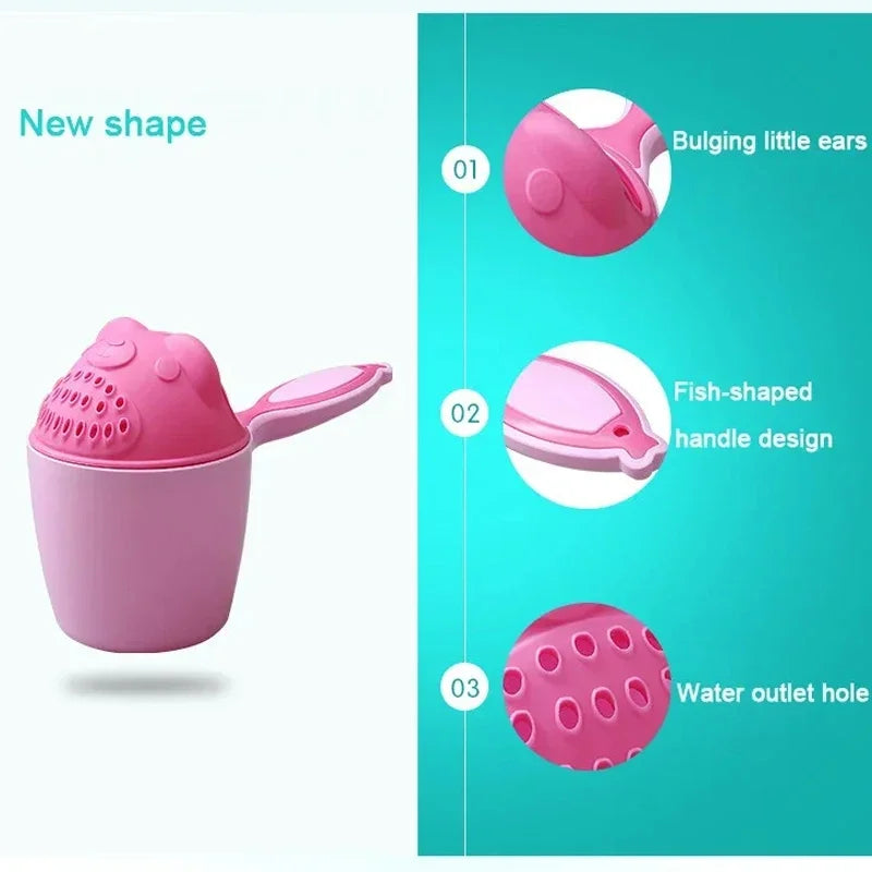 Baby Shampoo Cup Cute Cartoon Bear Toddle Shower Spoons Multifunction Kids Toothbrush Cup Shower Head Washing Hair Cup Bath Tool