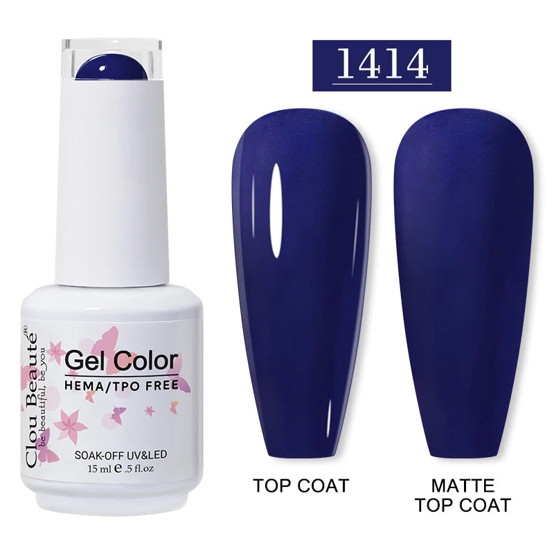 Clou Beaute 15ml HEMA TPO FREE Gel Nail Polish Vernis Semi Permanent UV Nail Art Varnish Lakiery Hybrydowe Manicure Gel Polish