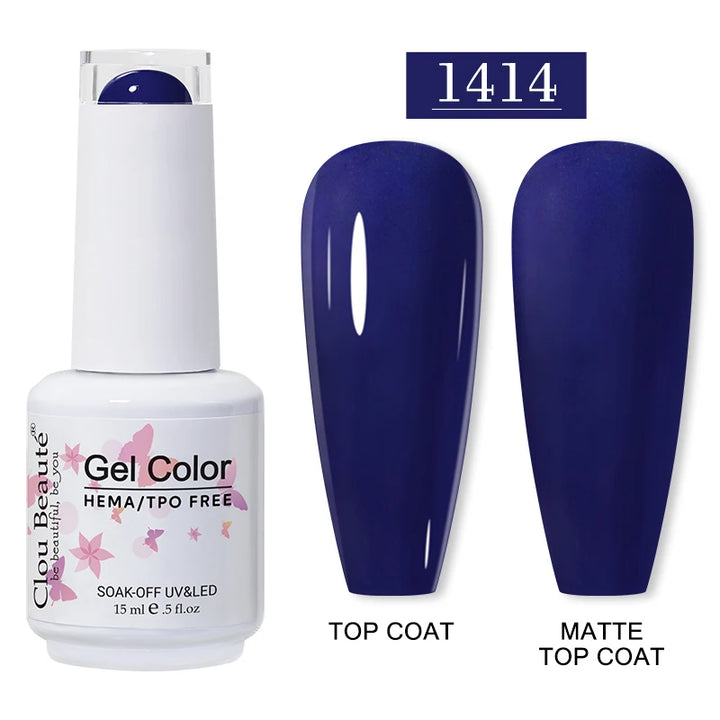 Clou Beaute 15ml HEMA TPO FREE Gel Nail Polish Vernis Semi Permanent UV Nail Art Varnish Lakiery Hybrydowe Manicure Gel Polish