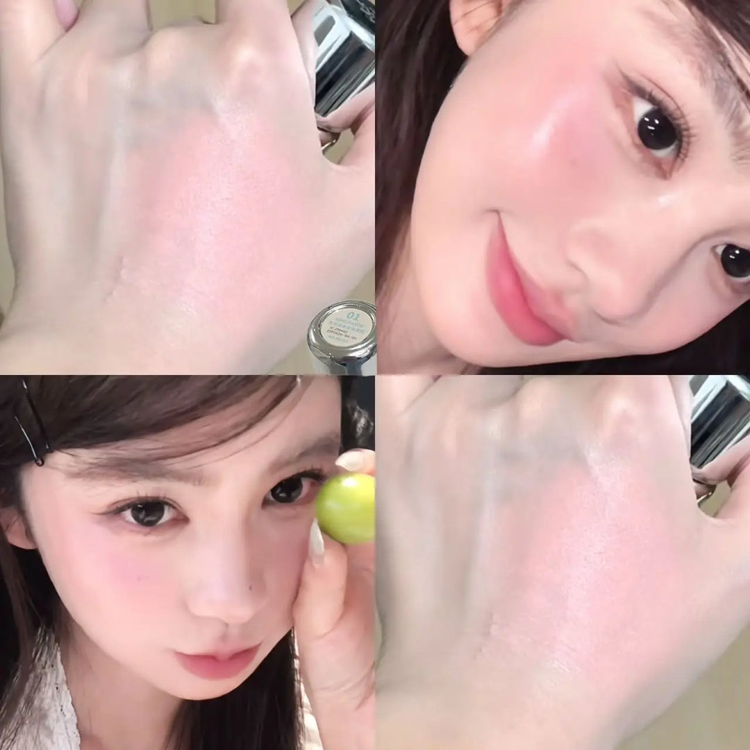 Low Saturation Matte Liquid Blush Water Light Cheek Cream Smooth Blush Big Sponge Brush Head Easy To Apply Natural Rouge Makeup