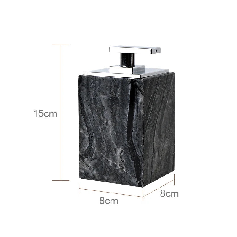 Tree Black Natural Marble Set for Bathroom Luxury Toothbrush Holder Soap Dispenser Soap Dish Tray Bathroom Accessories Sets