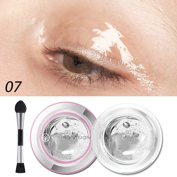 1pcs Highlighter Liquid Eye Shadow, Waterproof, Non-Greasy, Long-Lasting Highlight & Smoky Eye Shadow with Makeup Brush