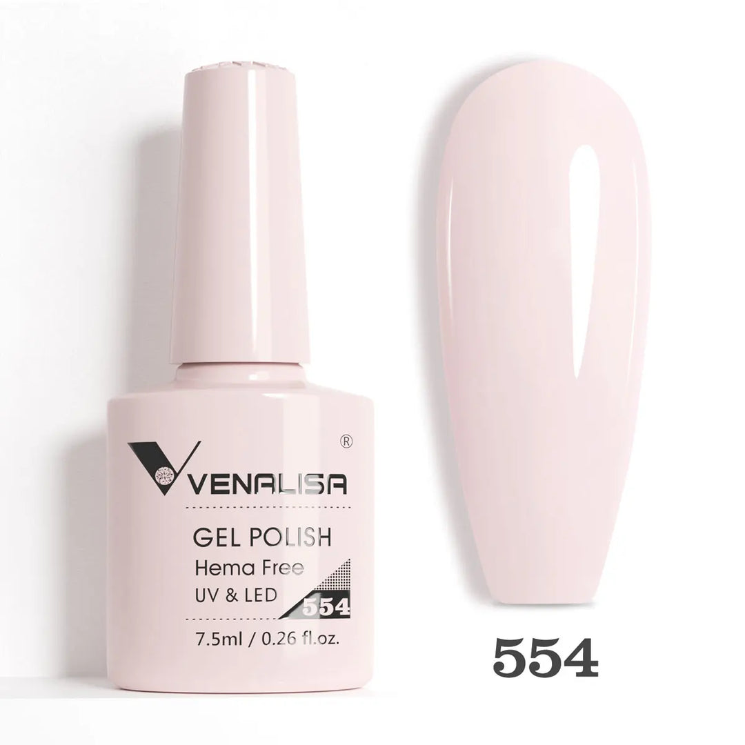 Venalisa HEMA TPO FREE Nail Gel Polish Glitter Gorgeous Full Coverage Soak Off UV LED French Nail Jelly Pink Nude Collection