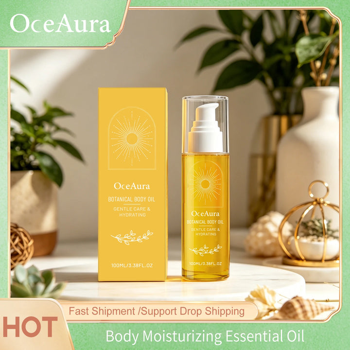 Body Oil For Glowing Skin Women Moisturizing Brighten Deep Hydration Enhance Elasticity Anti Cellulite Original Essential Oils