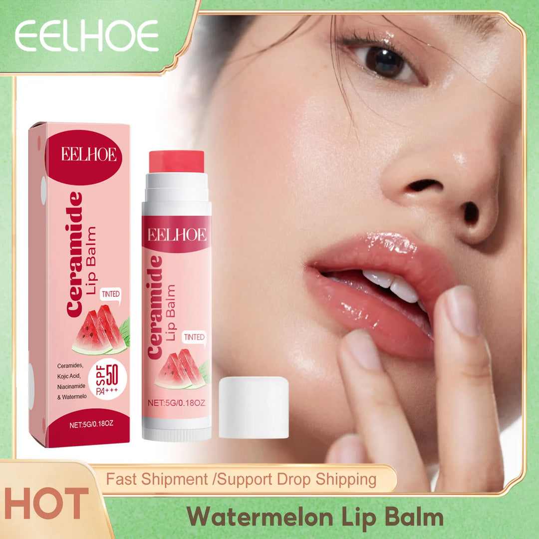 Watermelon Lip Balm Brightening Darkness Lips Plumper Dryness Moisturizing Lighten Lip Melanin Remover Tinted Gloss Beauty Care