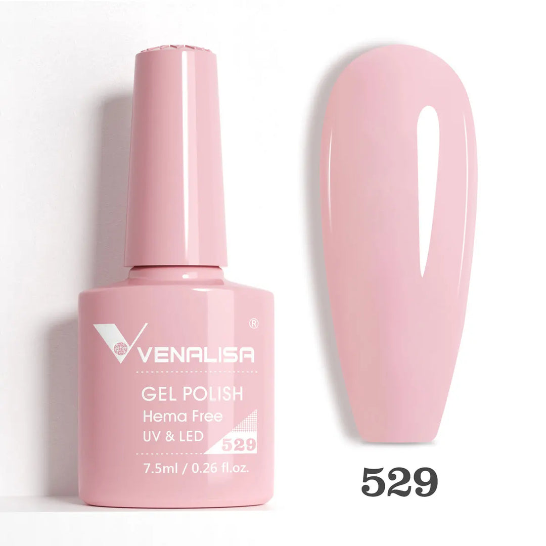 Venalisa HEMA TPO FREE Nail Gel Polish Glitter Gorgeous Full Coverage Soak Off UV LED French Nail Jelly Pink Nude Collection