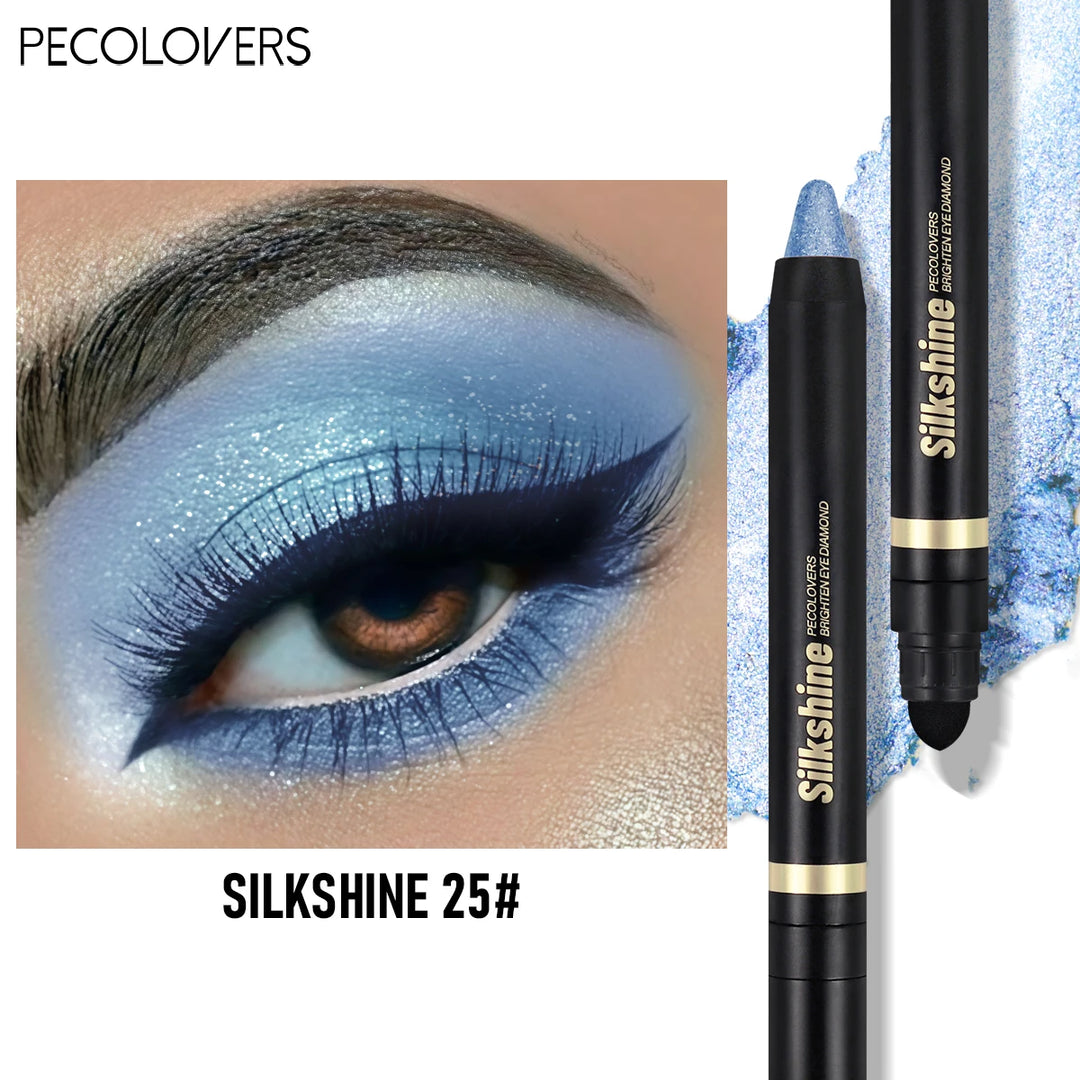 Double-head Eyeshadow Stick,Waterproof,Smudge-Proof Eyeliner, Multi-Color Shimmer Palette,Easy Application for Eyes Contouring