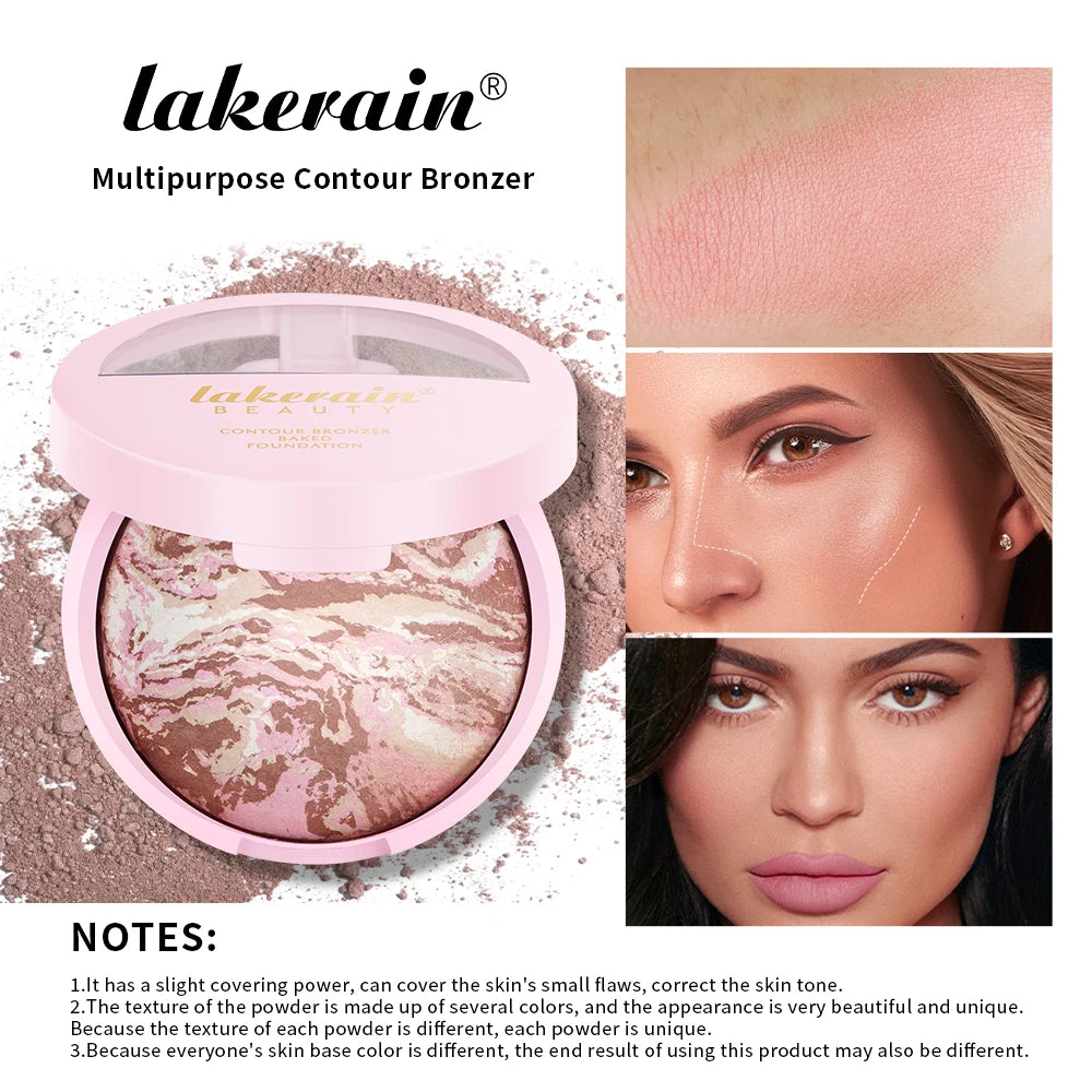 Matte Face Foundation Bronzer Pressed Powder Compact Long Lasting Oil Control Translucent Loose Setting Powder For Face Makeup