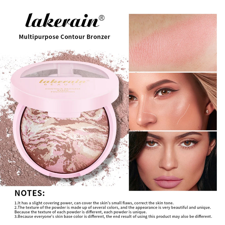 Matte Face Foundation Bronzer Pressed Powder Compact Long Lasting Oil Control Translucent Loose Setting Powder For Face Makeup
