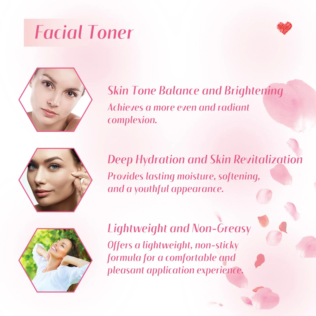 Rose Water Nourishing Shrink Pore Repair Sensitive Skin Oil Control Improve Dullness Skin Care Toner Soothing Moisturizing Serum