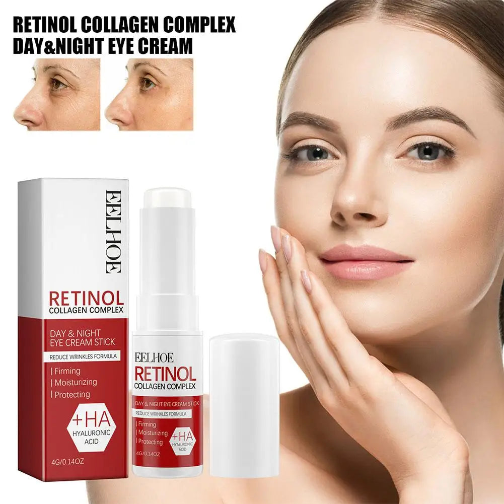 Retinol Eye Cream Stick Anti Aging Fade Dark Circles Under the Eyes Remove Eye Bags Moisturizing Firming Skin Eyes Care