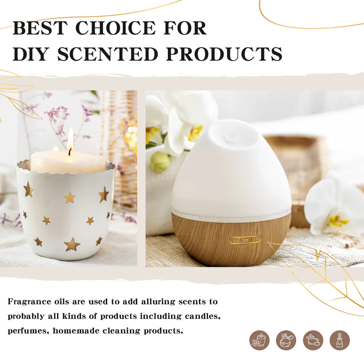 EUQEE 60ml Men's Fragrance Oils with Glass Dropper Leather Dragons Blood Forest Pine Chocolate Aroma Oils For Car Diffusion