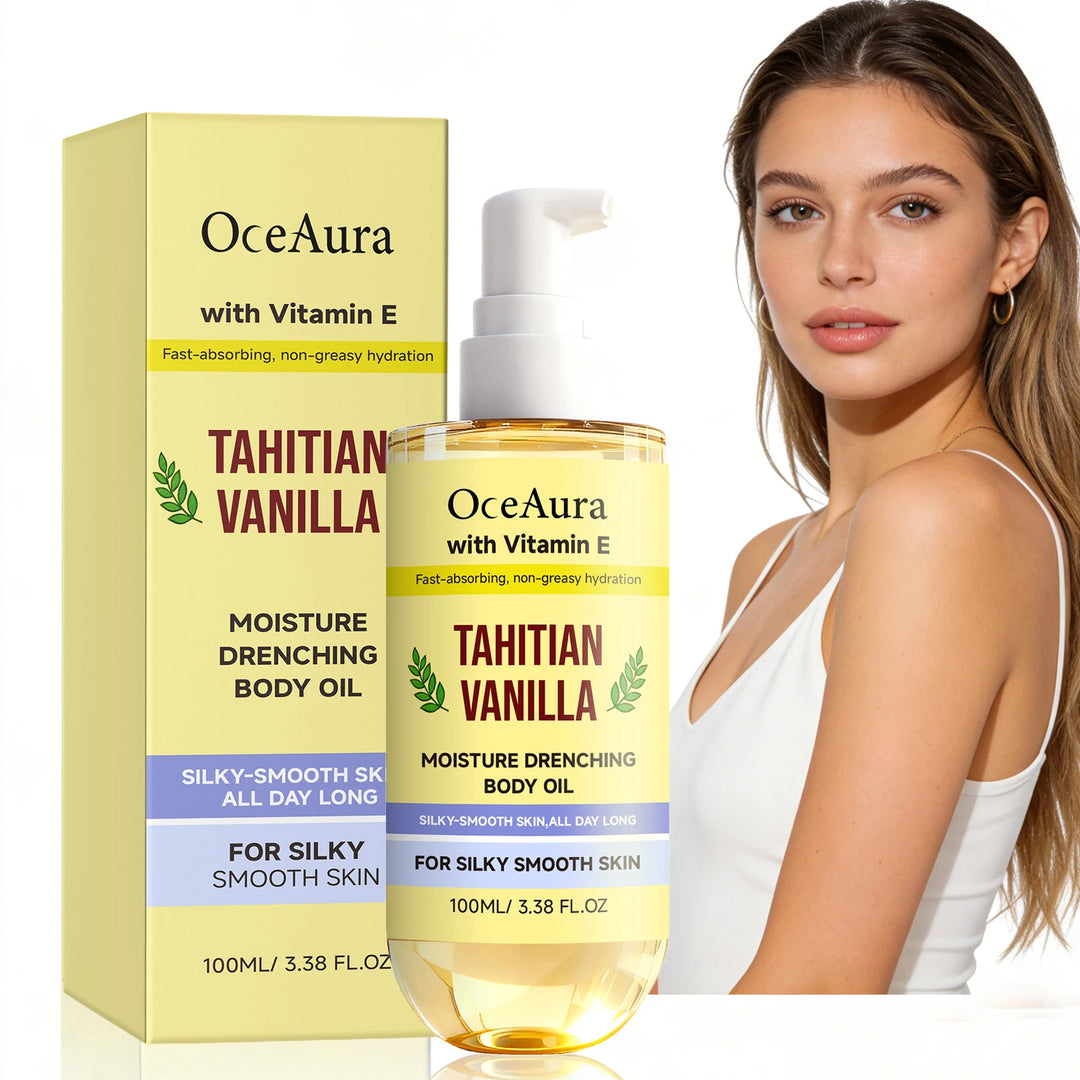 Vanilla Hydrating Body Oil Nourishing Soothing Brightening Silky Smoothing Stress Relief Glowing Soft Relaxing Body Essence Oil