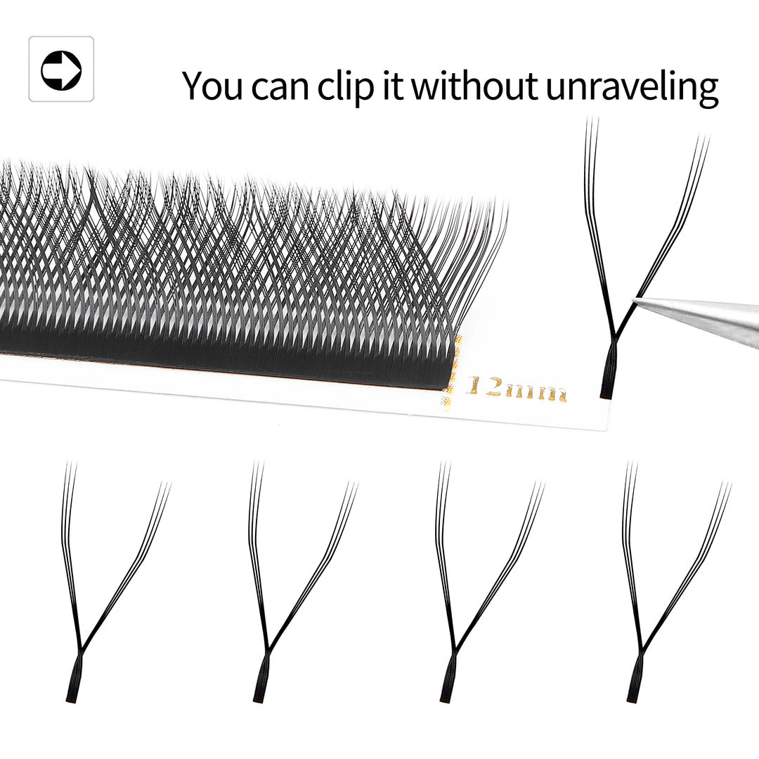 XIUSUZAKI W Shaped Bloom 2D 3D 4D 5D 6D 7D 8D Automatic Flowering Premade Fans Eyelashes Extensions Natural yy Individual Lashes