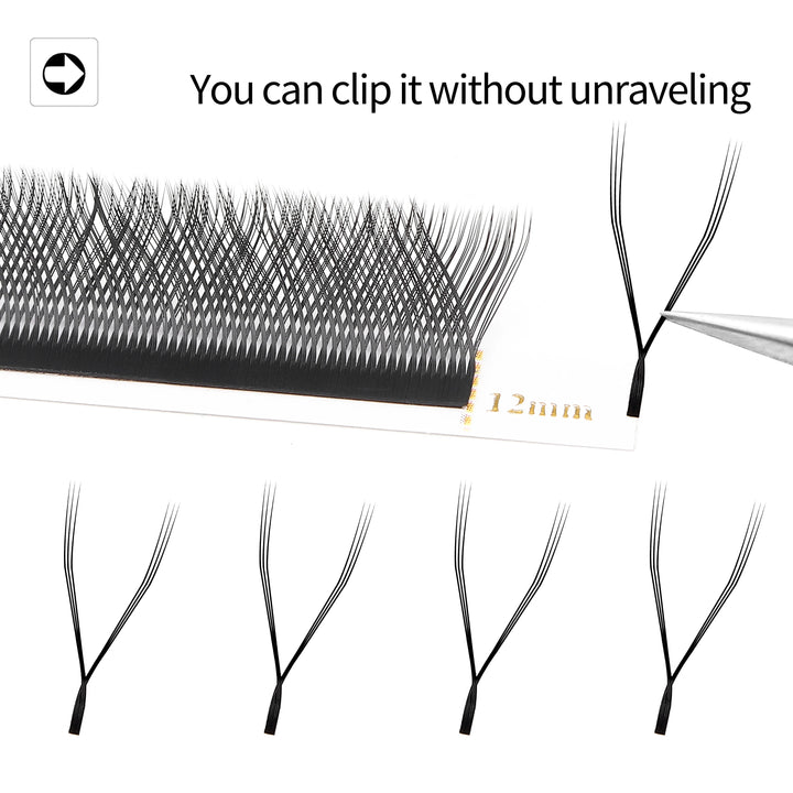 XIUSUZAKI W Shaped Bloom 2D 3D 4D 5D 6D 7D 8D Automatic Flowering Premade Fans Eyelashes Extensions Natural yy Individual Lashes