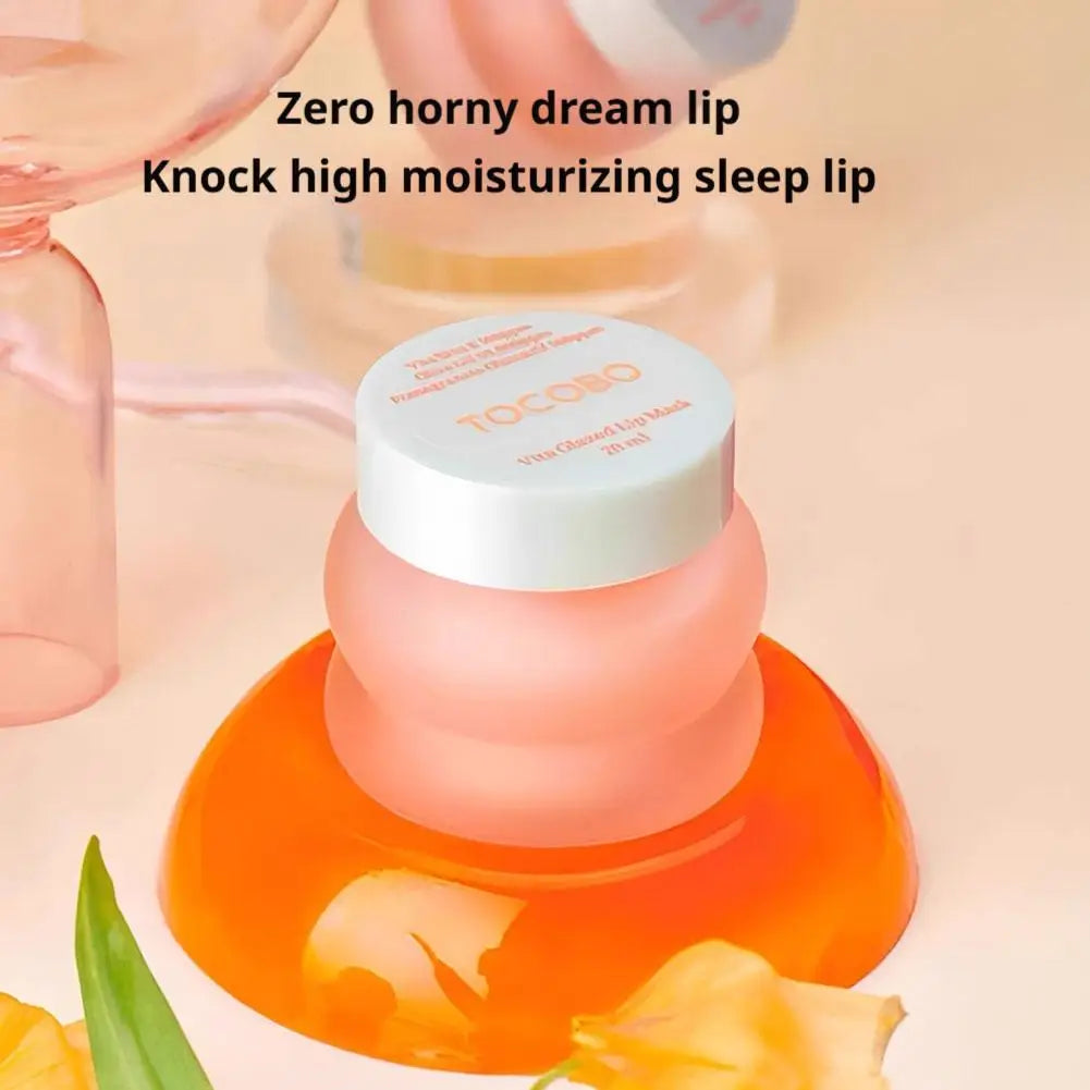 Gentle Lip Scrub Lip Mask 20ml Vitamin C Lemon Candy Sugar Scrub Overnight Repair Moisturizing Nourish Dry Lips Treatment