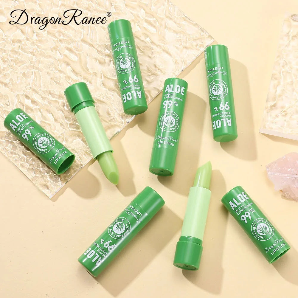 1/12pcs Aloe Lipstick Color-changing Lip Balm Long Lasting Nourish Lips Care Makeup Moisturizing Hydrating Watery Lip Stick
