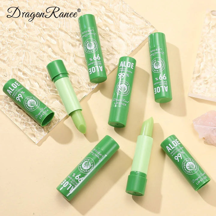1/12pcs Aloe Lipstick Color-changing Lip Balm Long Lasting Nourish Lips Care Makeup Moisturizing Hydrating Watery Lip Stick