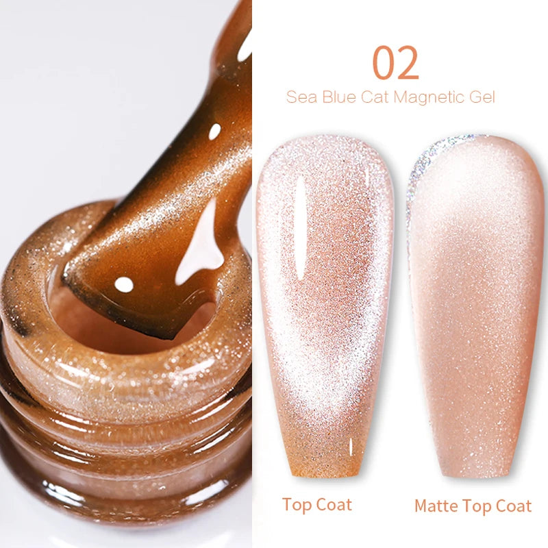 BORN PRETTY Sparkling Glass Bead Cat Magnetic Gel Nail Polish Flash White Spar Red Color Semi Permanent Soak Off UV Gel Varnish