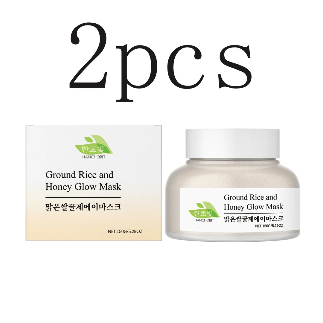 Rice & Honey Mask: Gentle Hydrating, Moisturizing & Exfoliating Leave-On Clay Mask for Facial Care