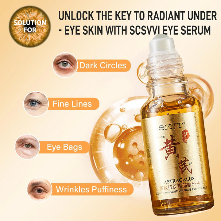 Chinese Astragalus Anti-Wrinkle Firming Eye Serum Anti Dark Circles Removal Eye Bags Moisturizing Eye Essence Eyes Skin Care