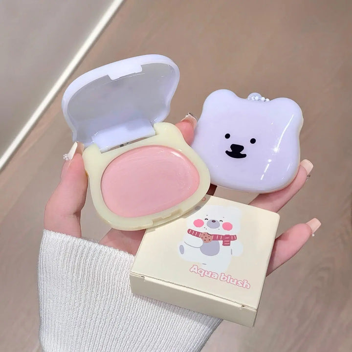 Watery Blush Cream SHAQINUO  Moisturizing Jelly Glow Blush, Rouge Korean Makeup, Cream Texture, Low Saturation Brightening