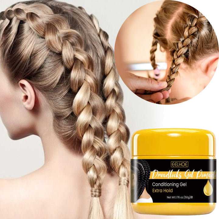 50g Hair Braiding Gel Styling Control Smooth Long Lasting Styling Braiding Gel Tames Frizz Edges Hair Gel Twist Styling Wax