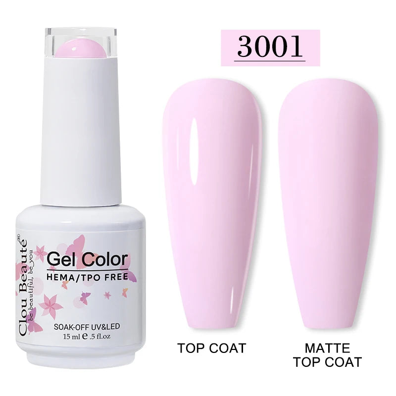 Clou Beaute 15ml HEMA TPO FREE Gel Nail Polish Vernis Semi Permanent UV Nail Art Varnish Lakiery Hybrydowe Manicure Gel Polish